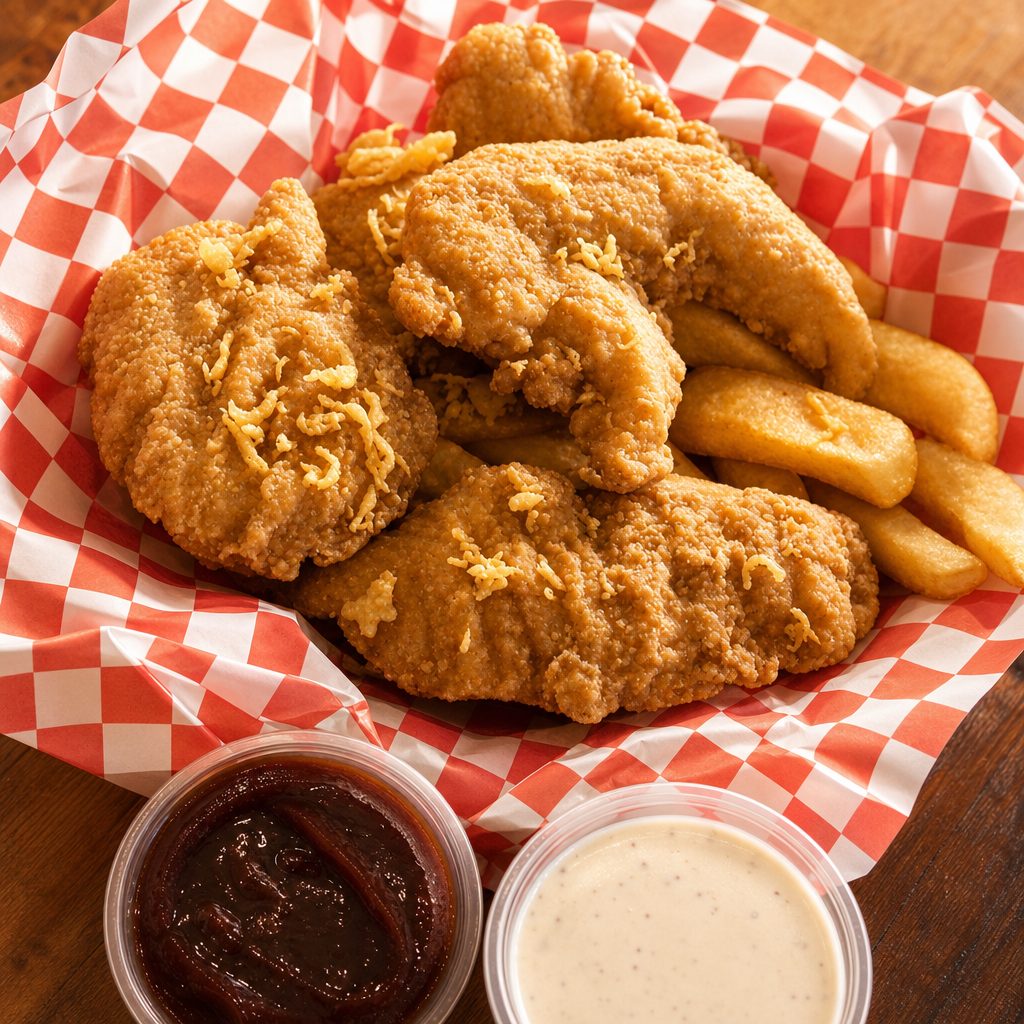 Full Chicken Strip Meal.